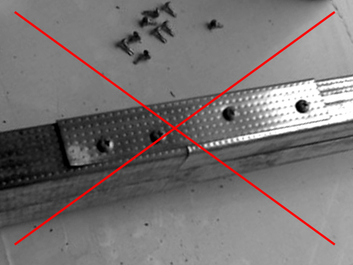 Неправильное соединение профилей
