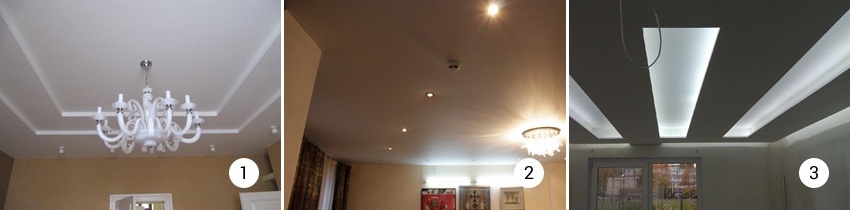 Подсветка на потолках из гипсокартона