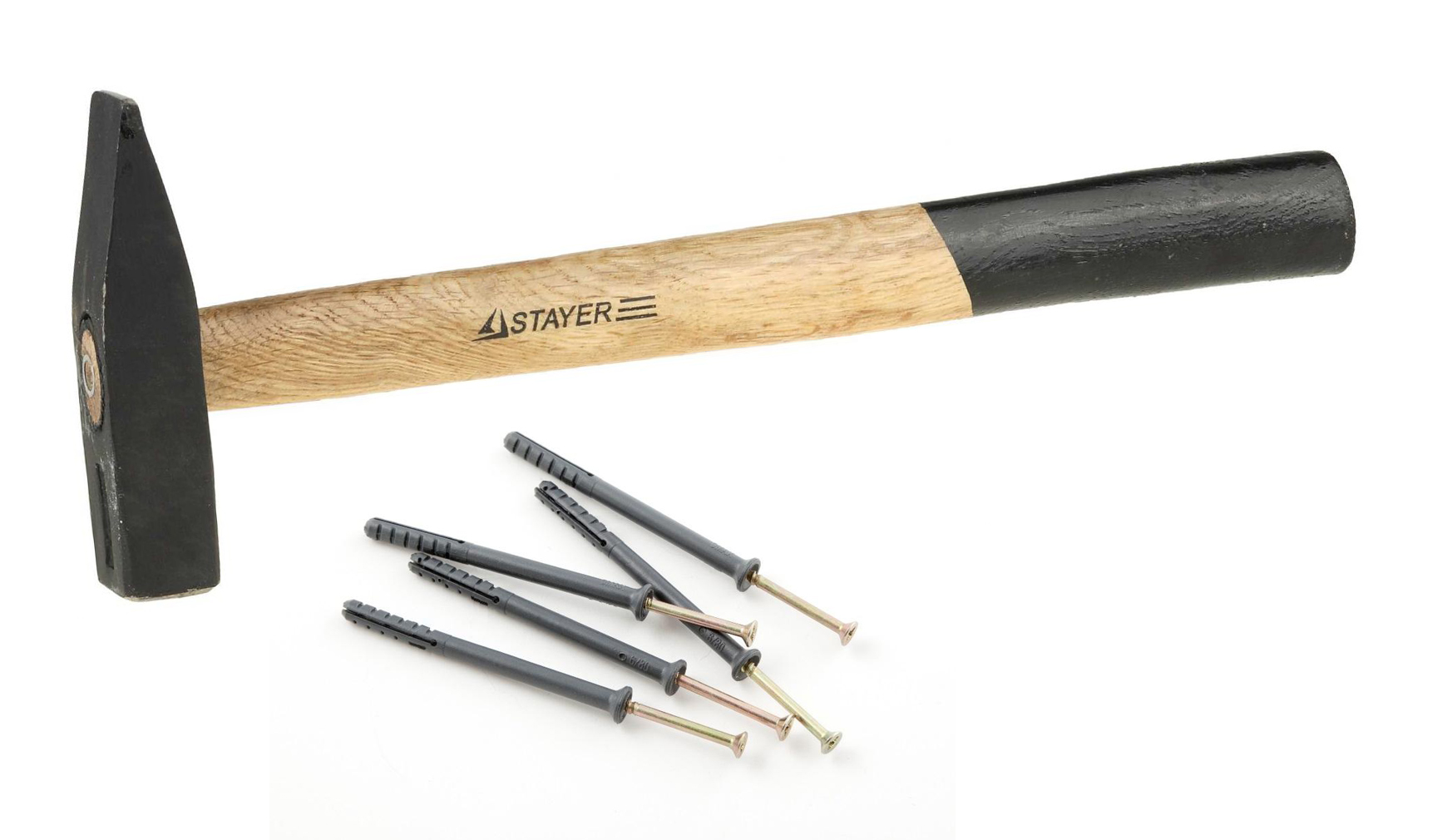 Молоток и дюбель-гвозди Комплект для крепежа - молоток и дюбель-гвозди