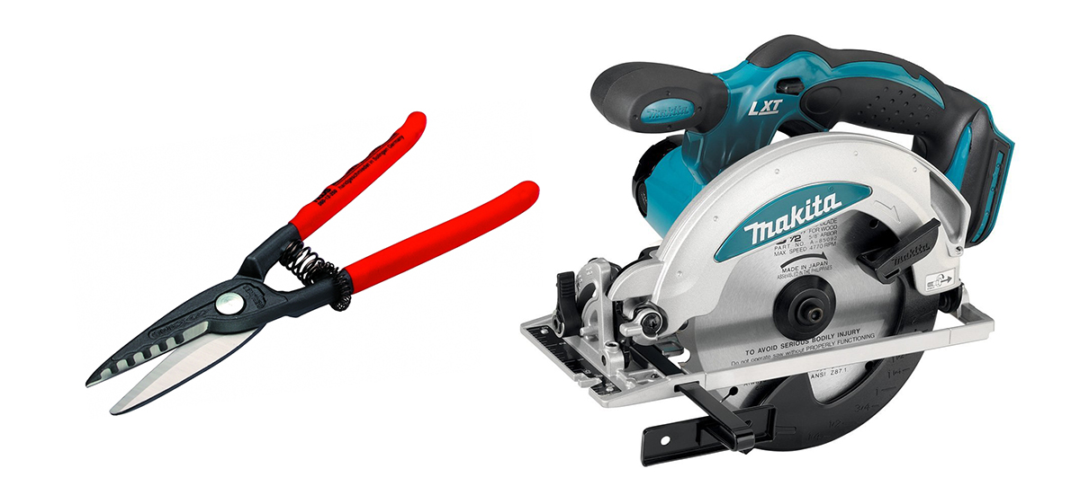 Инструменты для резки по металлу - ножницы и дисковая пила Дисковая пила и ножницы по металлу