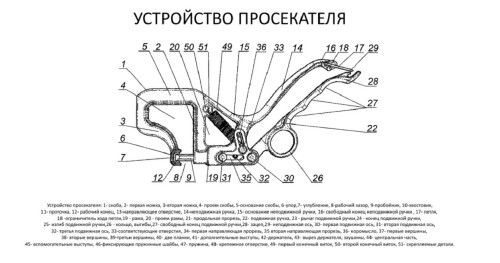 Схема устройства просекателя